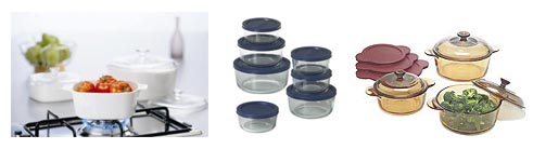 Corning, Pyrex and Visions Cookware