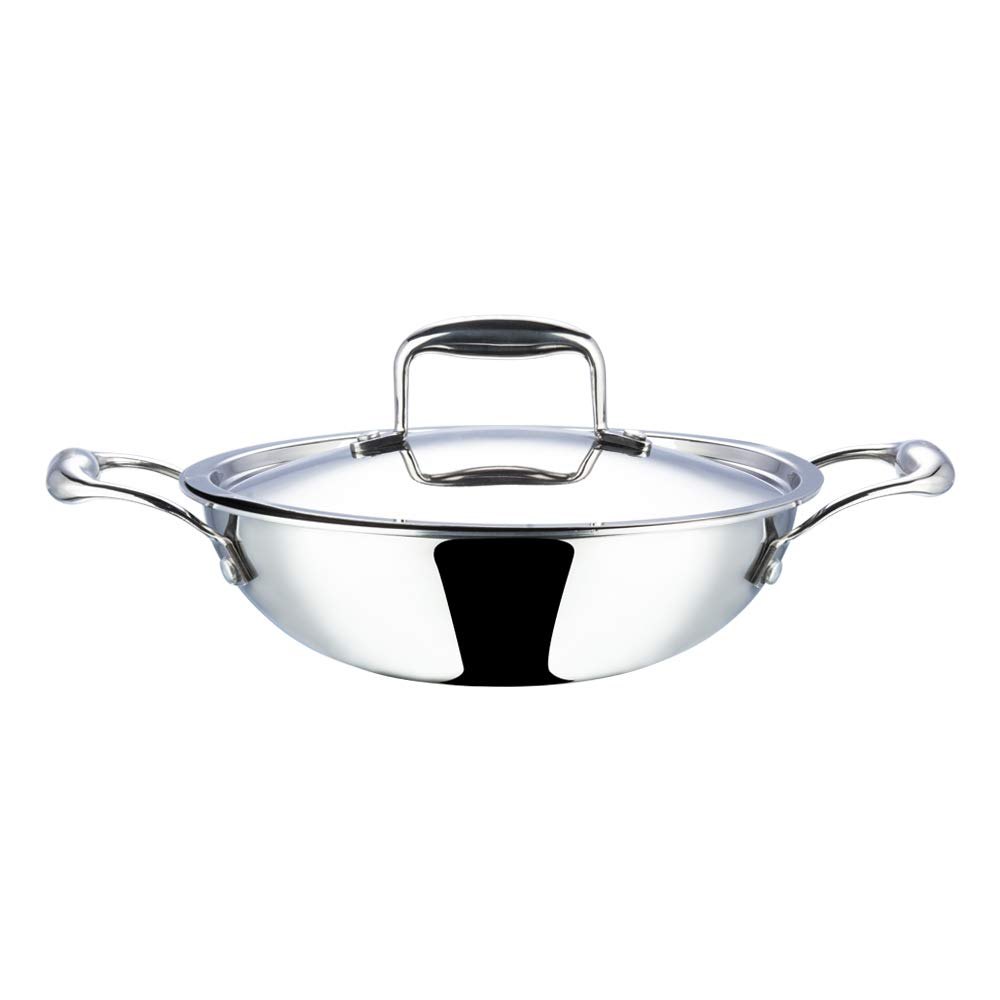 Vinod Platinum Triply Stainless Steel Kadai 30