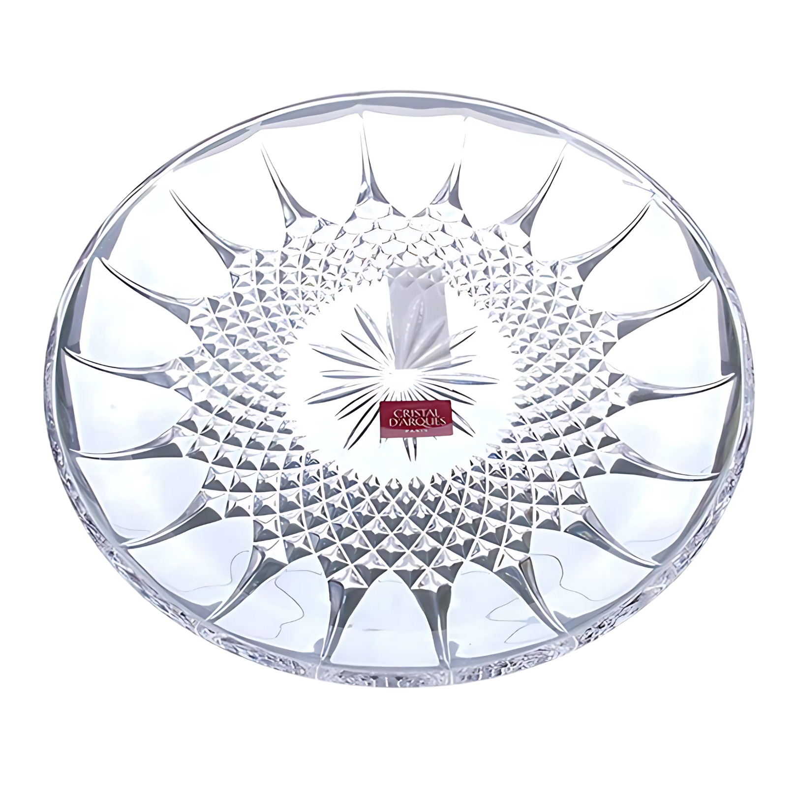 Cristal D'Arques Longchamp 7.25" Glass Snack Plate 6Pc Set