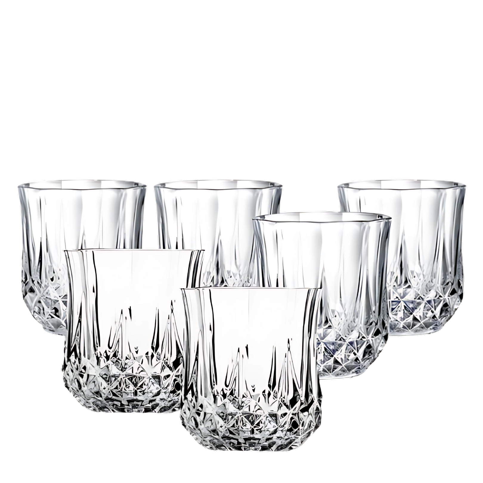 Cristal D'Arques Longchamp 7.75 oz Mini Old Fashion Glass 6Pc Set