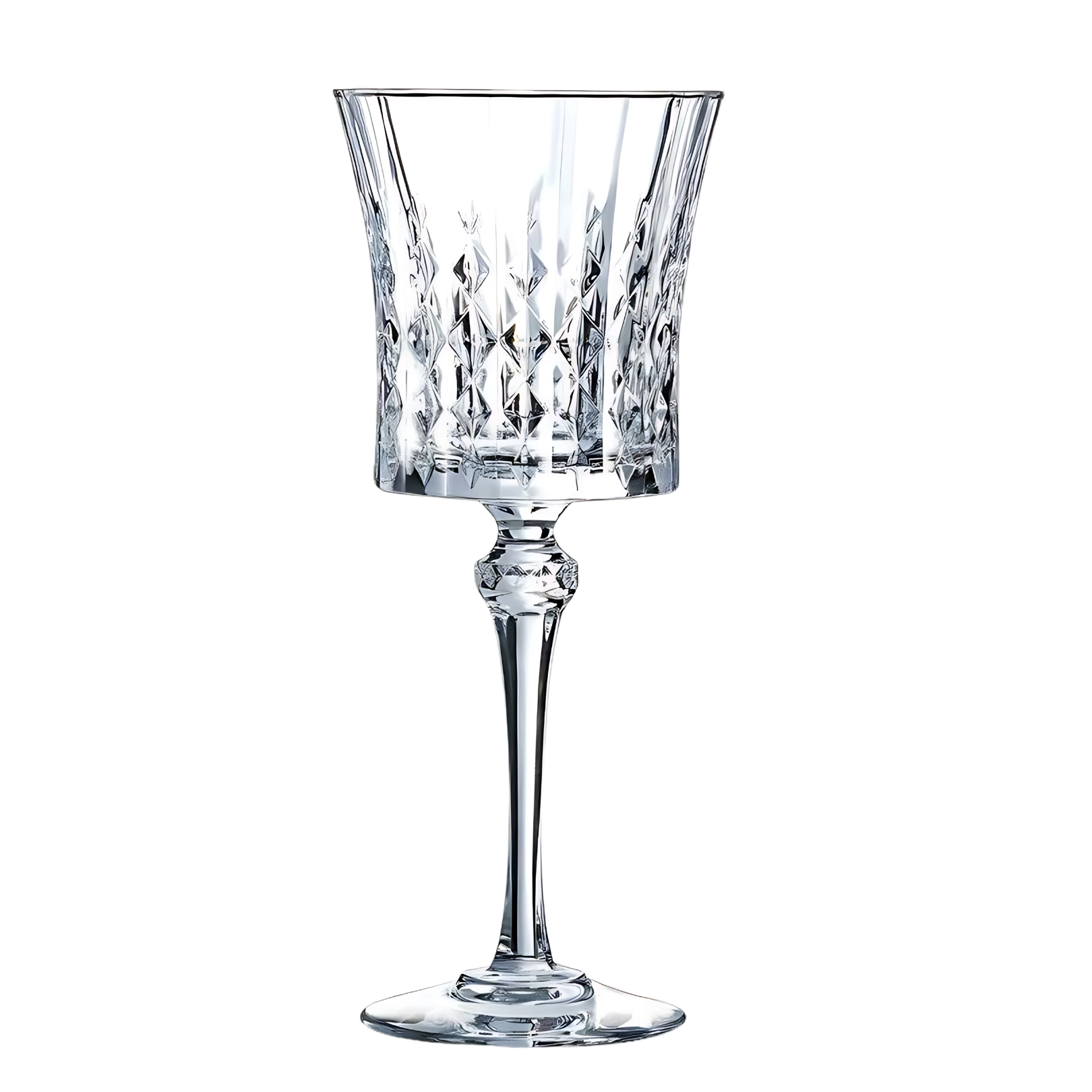 Cristal D'Arques Lady Diamond 9 oz Wine Glass 6Pc Set