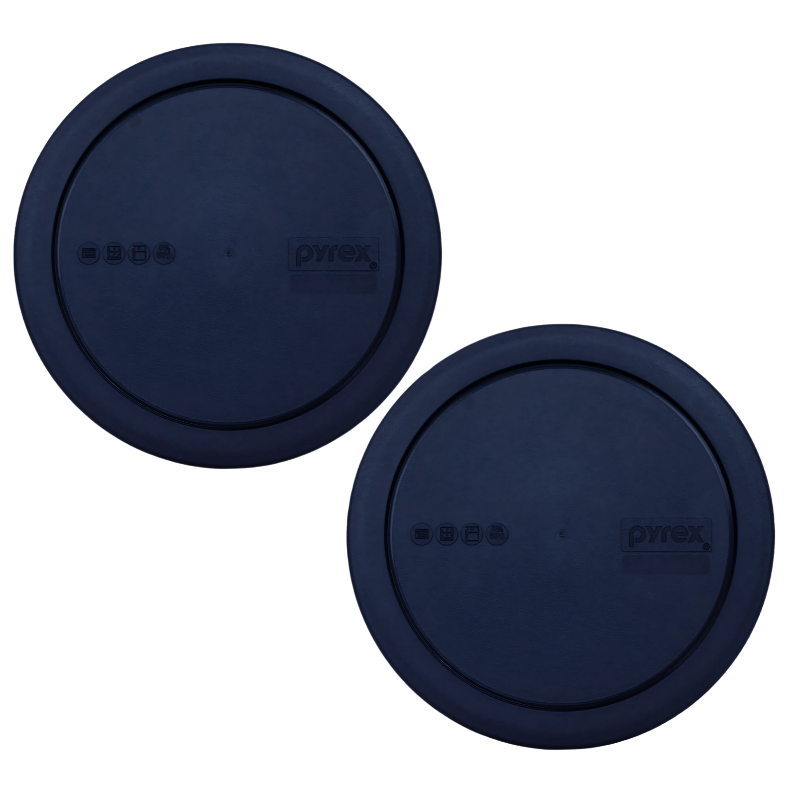 Pyrex Replacement 2 Pc Cover Set-Dark Blue (Round) for Pyrex Glass Mixing Bowl (1 Quart)