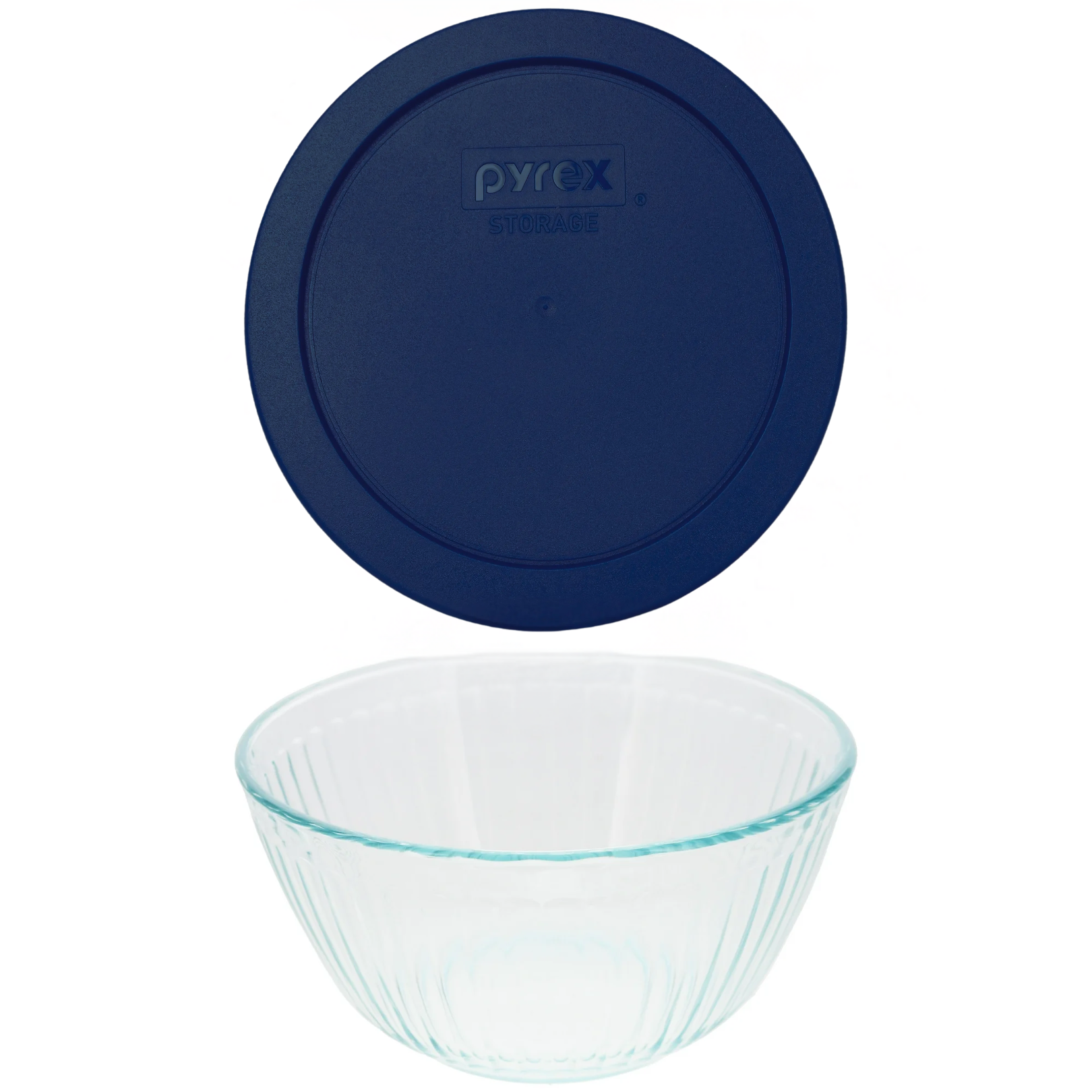 Pyrex Replacement 2 Pc Cover Set-Dark Blue (Round) for Pyrex Mixing Bowl (1.6L)