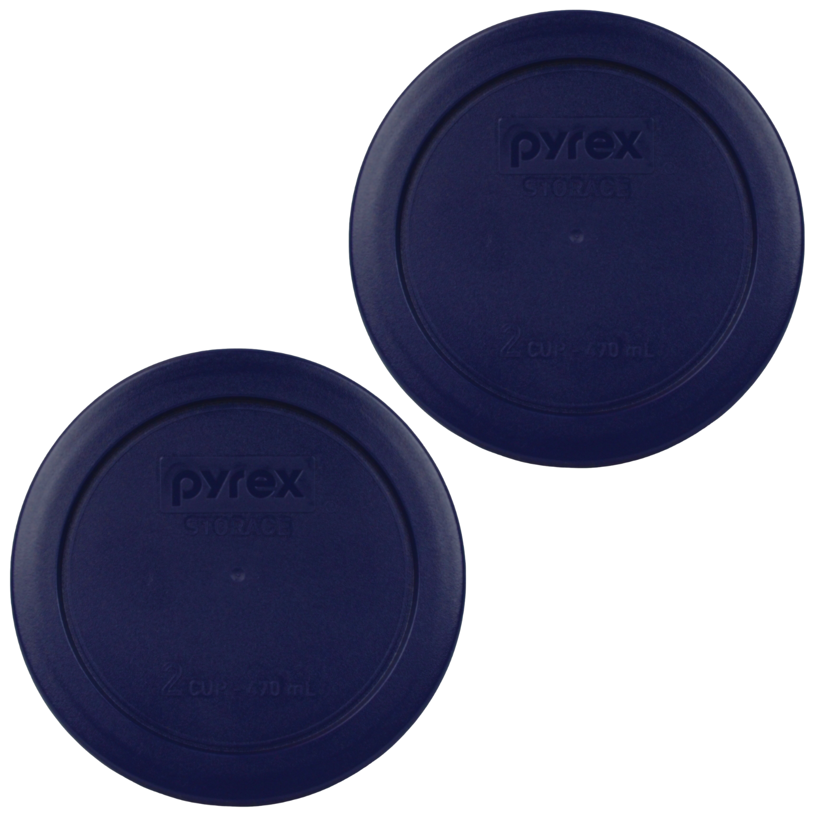 Pyrex Replacement 4 Pc Cover Set-Dark Blue (Round) for Pyrex Glass Container (2 Cups)