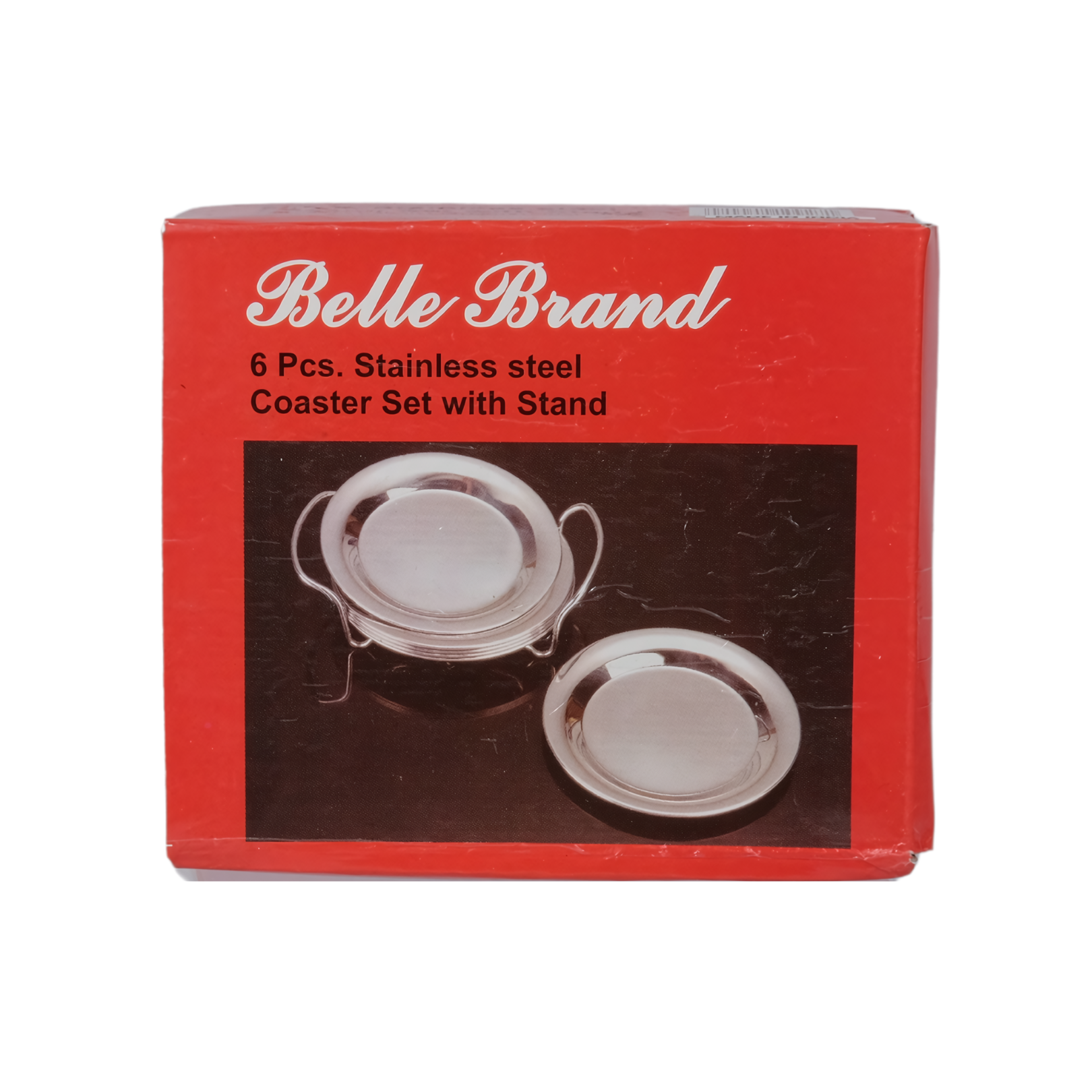 Belle Stainless Steel 6 Coaster Set With Stand
