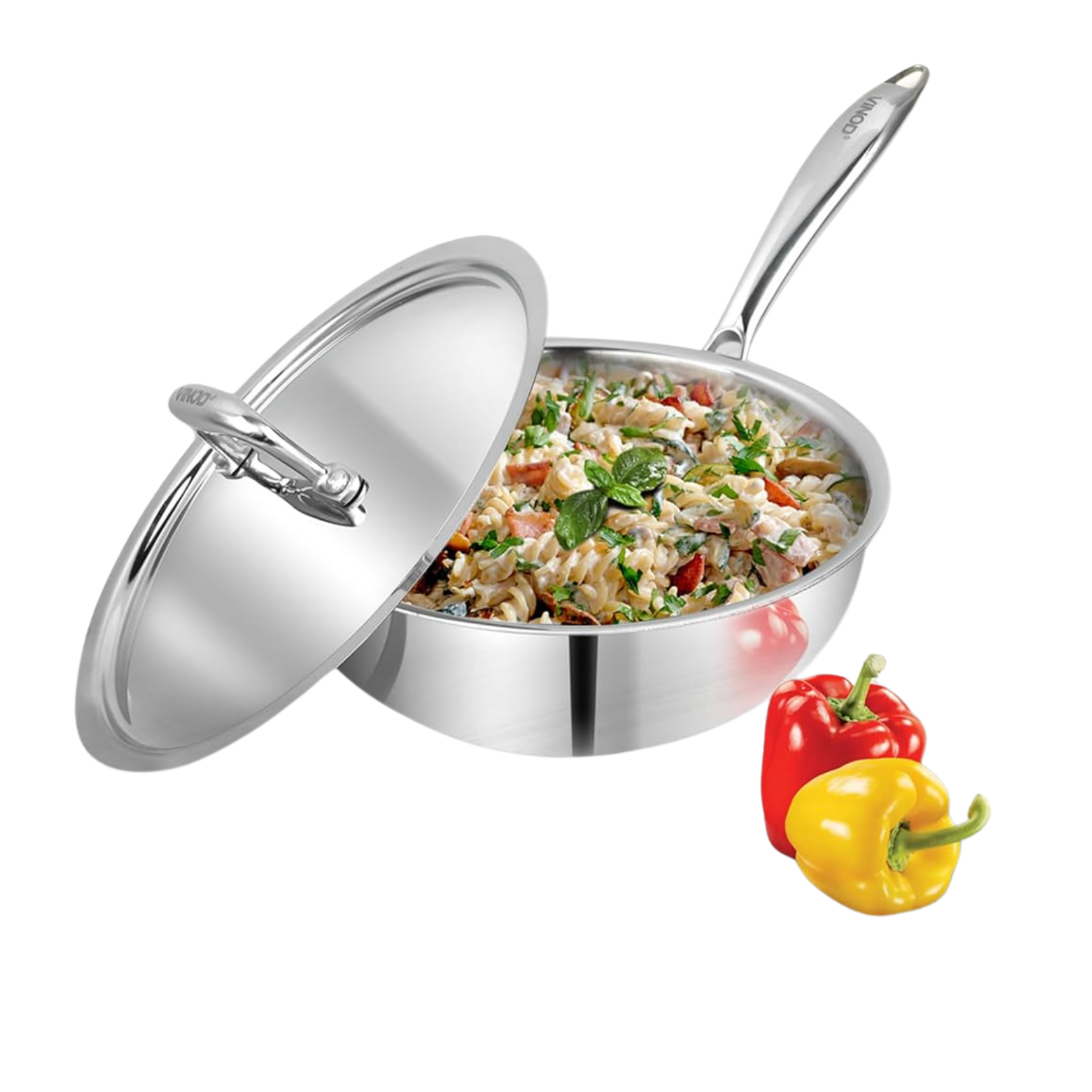 Vinod Platinum Triply Stainless Steel Deep Frypan 20