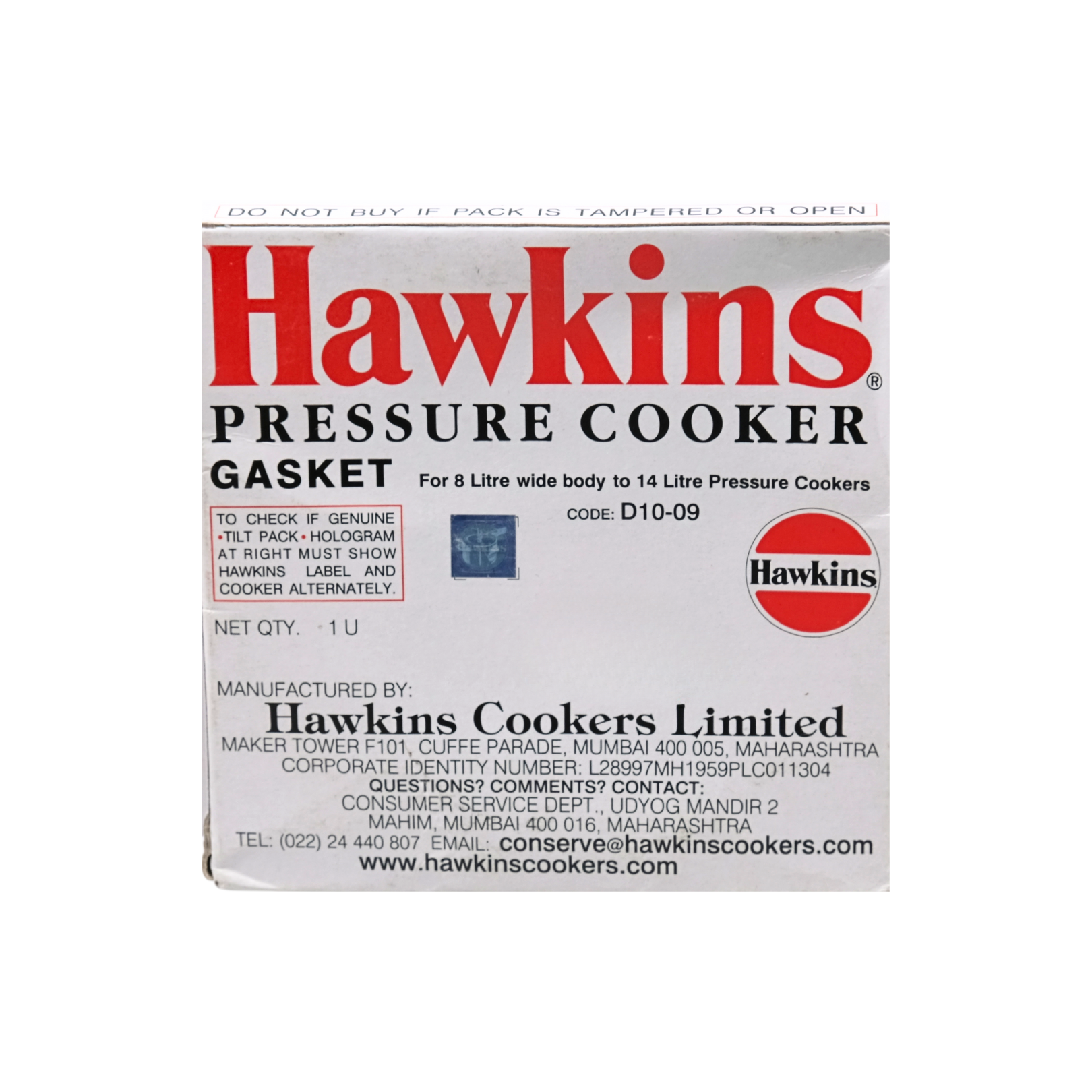 Hawkins Pressure Cooker Gasket (8L -14L Pressure Cooker)