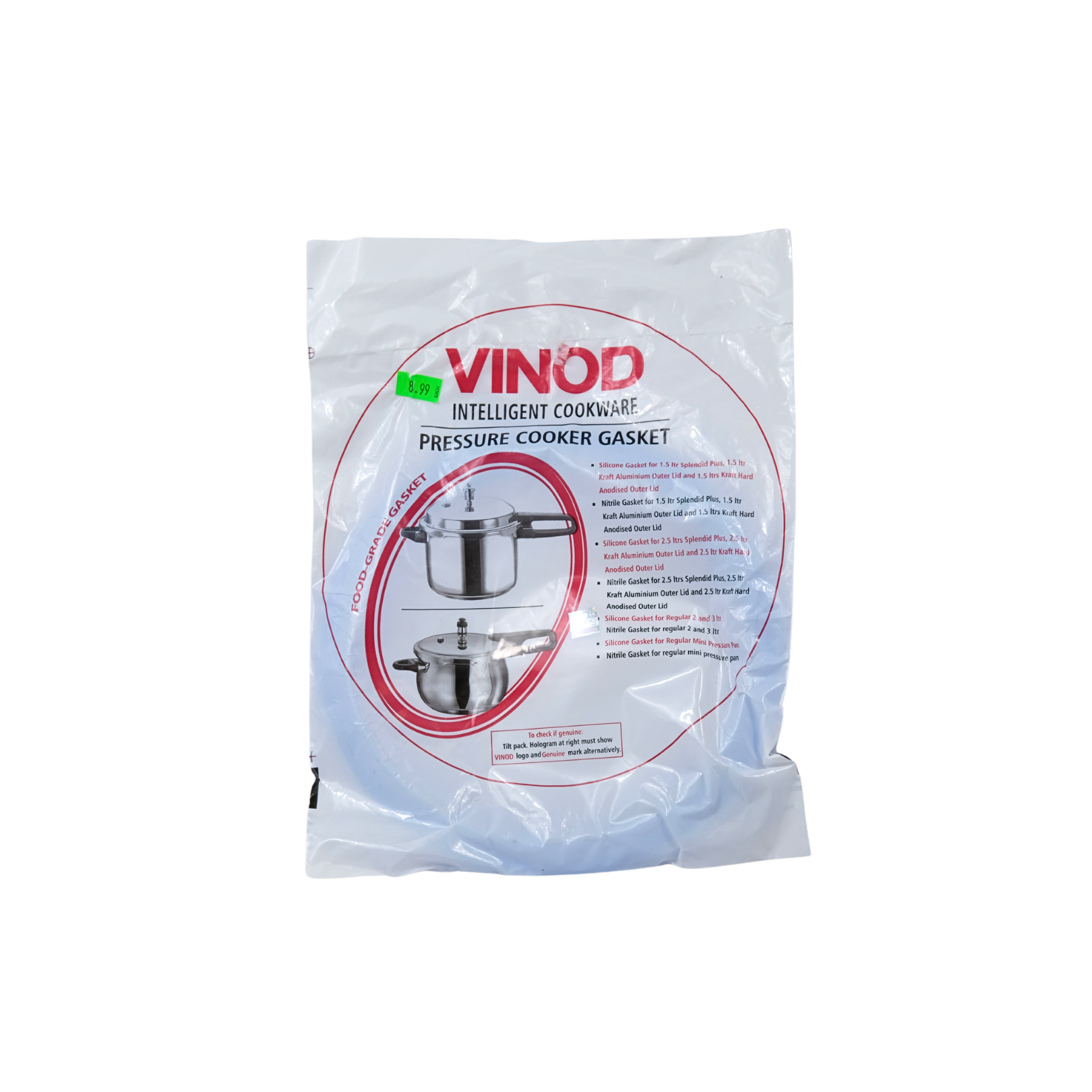 Vinod Silicone Pressure Cooker Gasket 1.5G