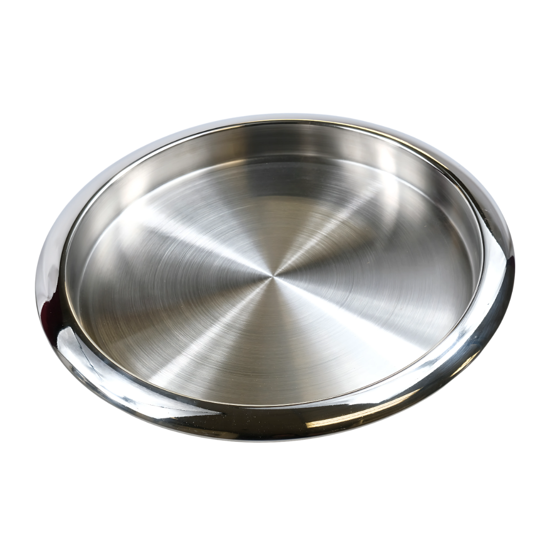 Belle Stainless Steel 12" Round Bar Tray