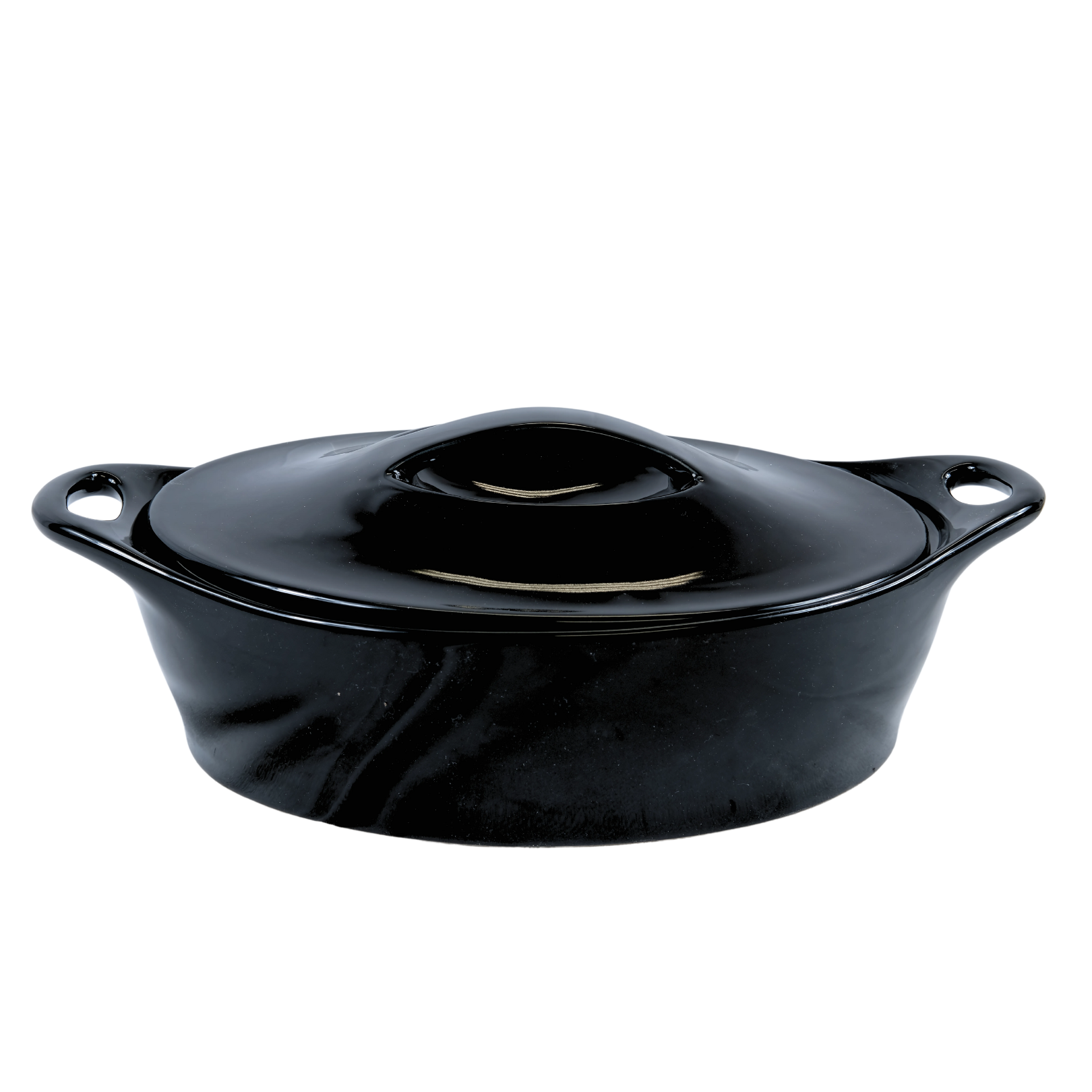 Corningware Black Oval Serving Casserole With Cover (2Qt)