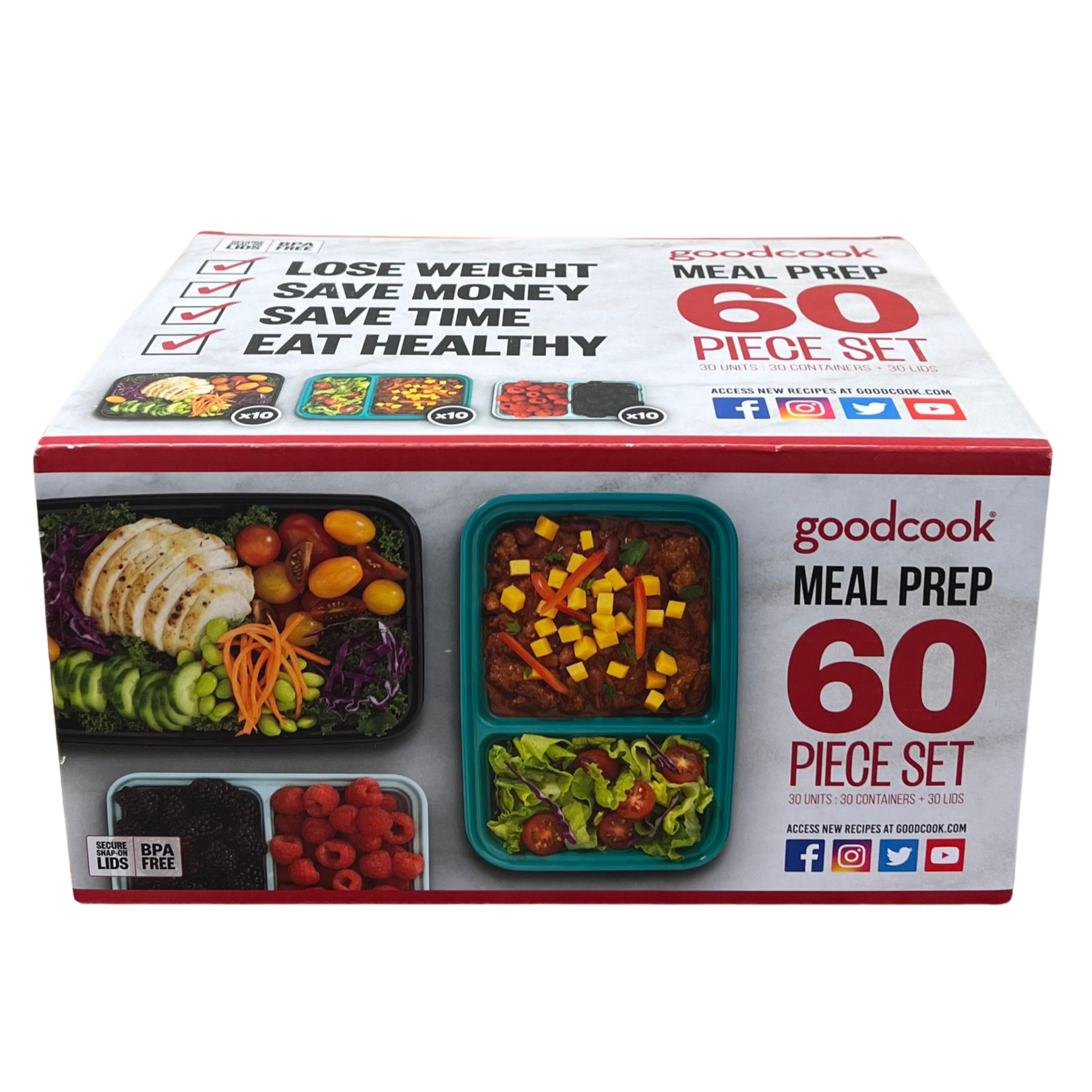Goodcook Meal & Snack Container Set (60Pc)