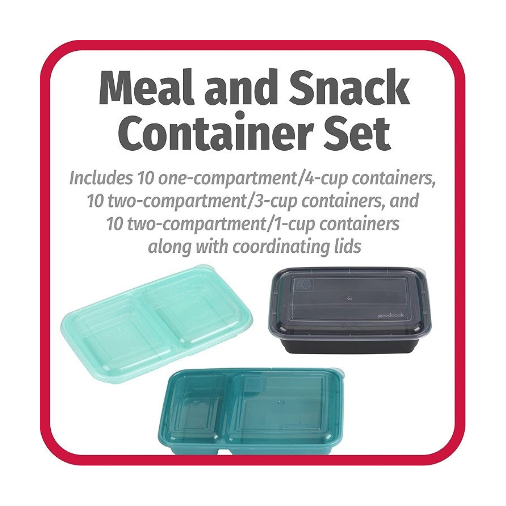Goodcook Meal & Snack Container Set (60Pc)
