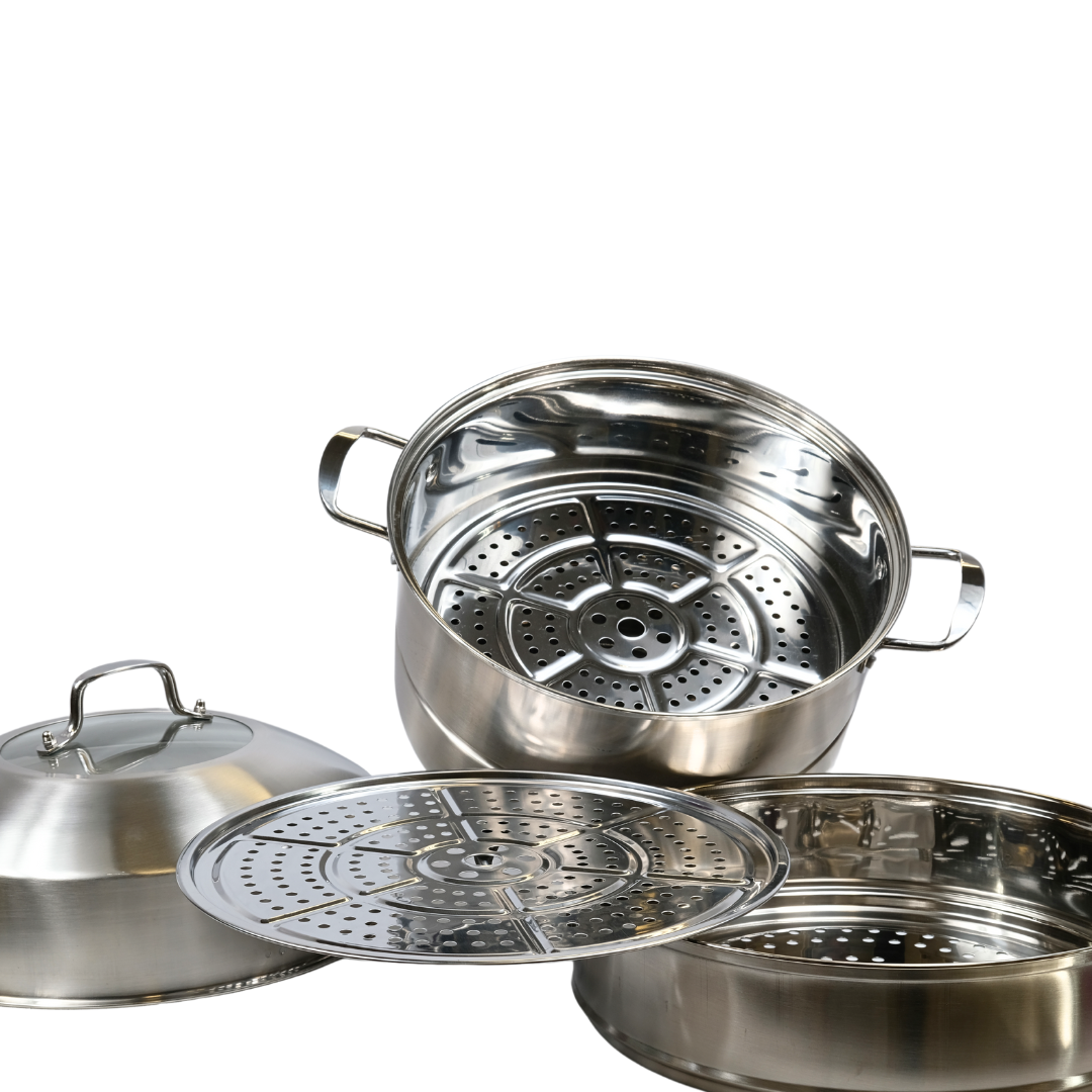 Pot King Stainless Steel 2 Layer 32cm Steamer
