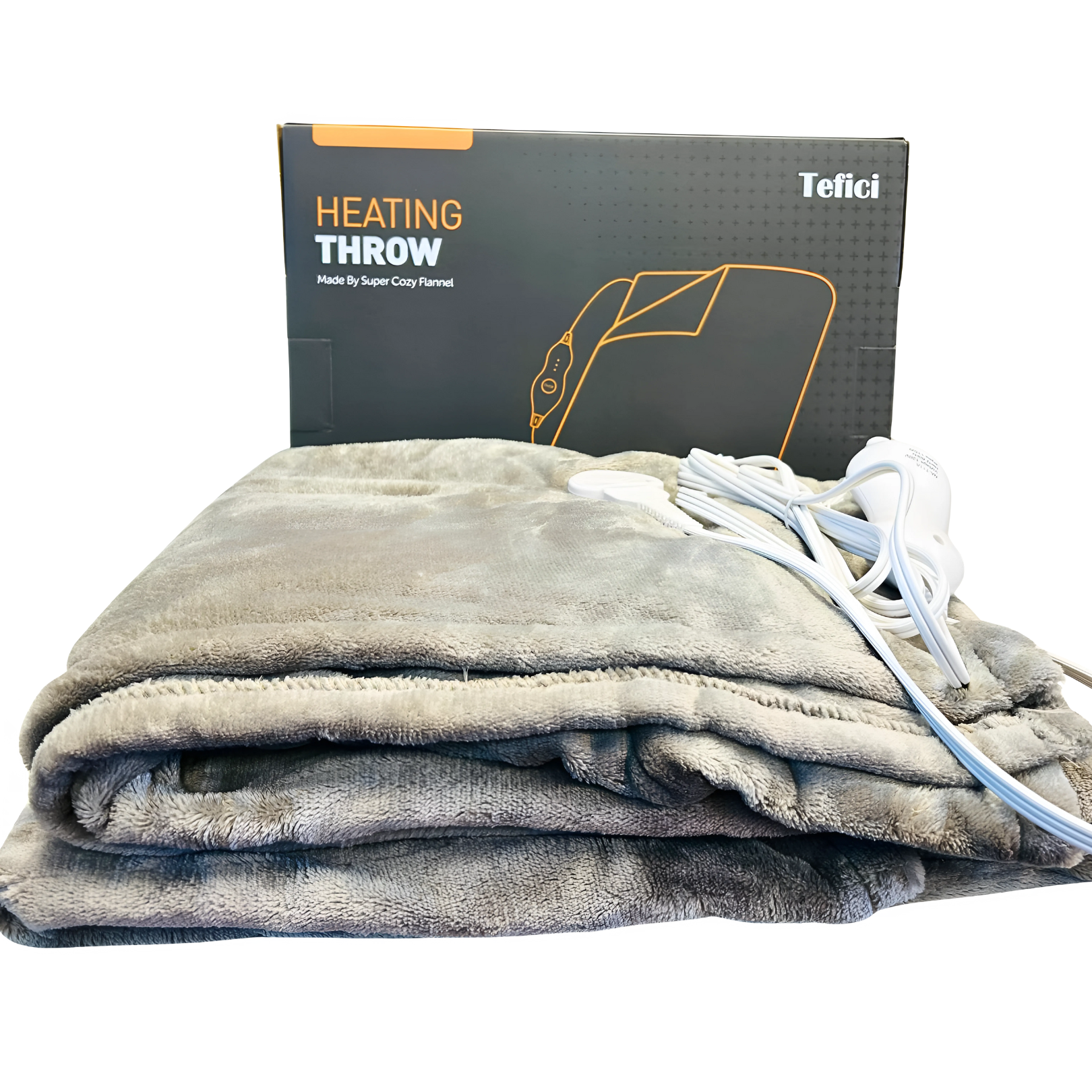 Tefici Super Soft Flannel 50" x 60" Electric Heated Blanket