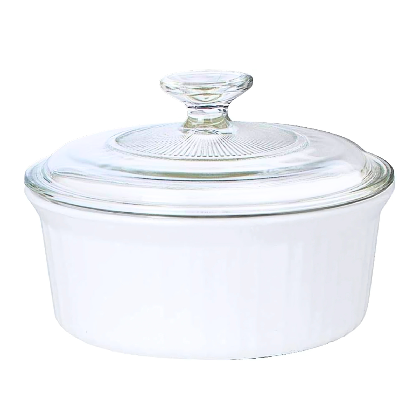 Corningware French White 2.5qt Round Casserole With Glass Cover