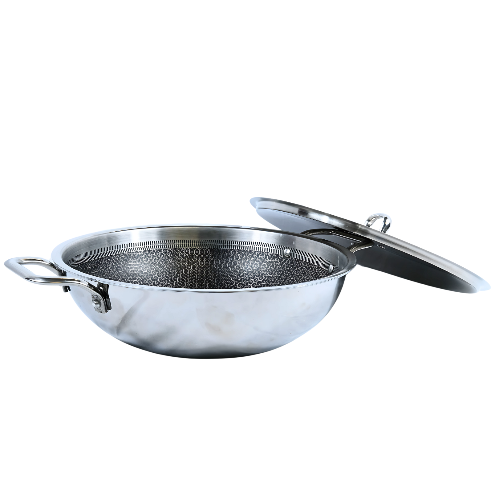 Indian Roots Honeycomb Stainless Steel Kadai 26