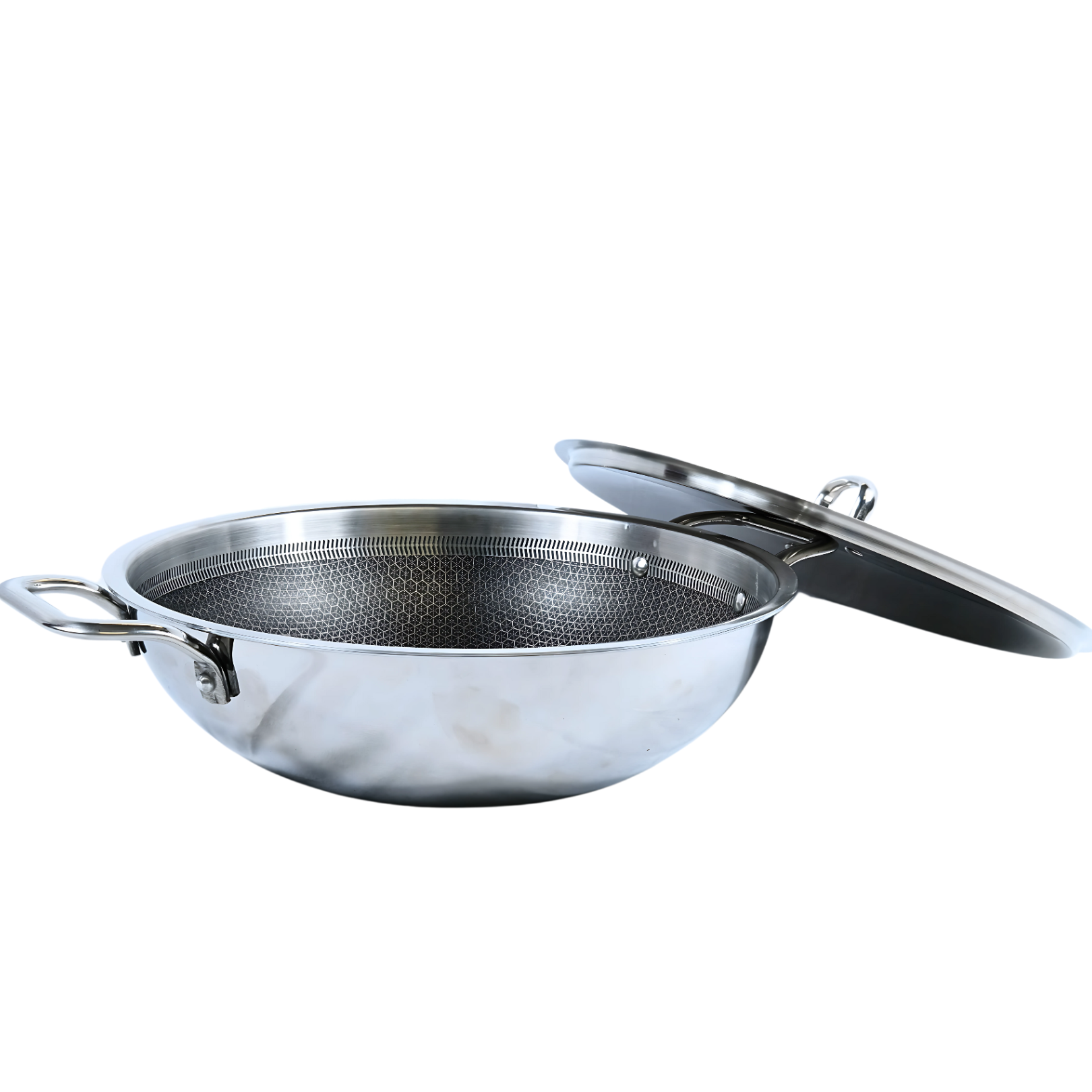 Indian Roots Honeycomb Stainless Steel Kadai 28