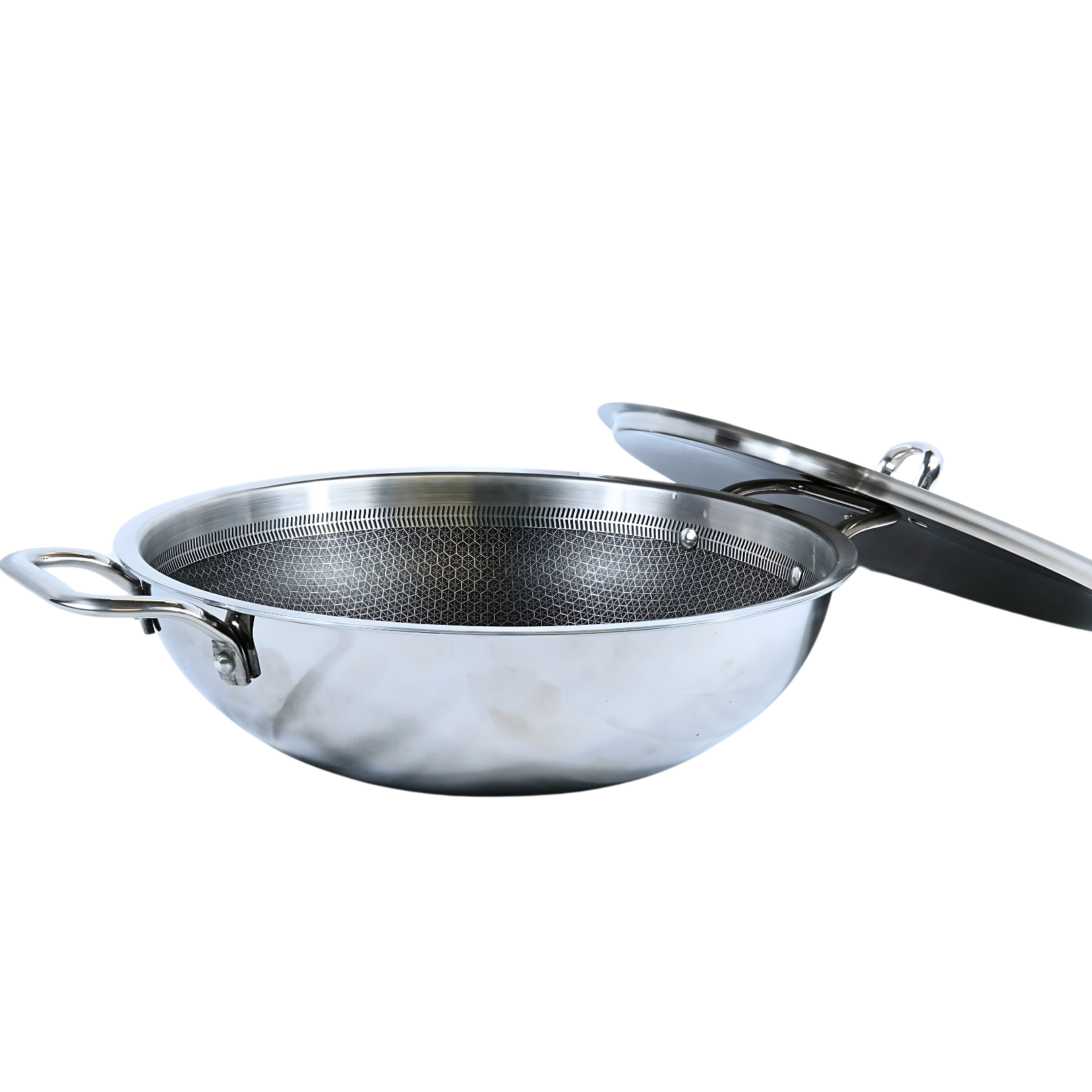 Indian Roots Honeycomb Stainless Steel Kadai 30