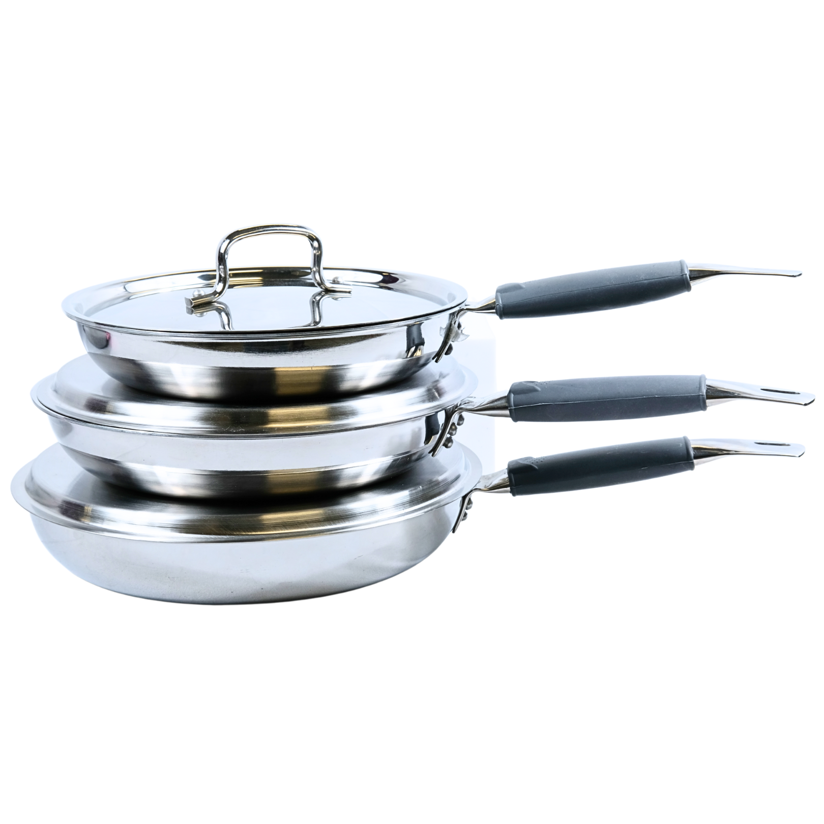 Indian Roots Honeycomb Stainless Steel Frying Pan 24 With Cover