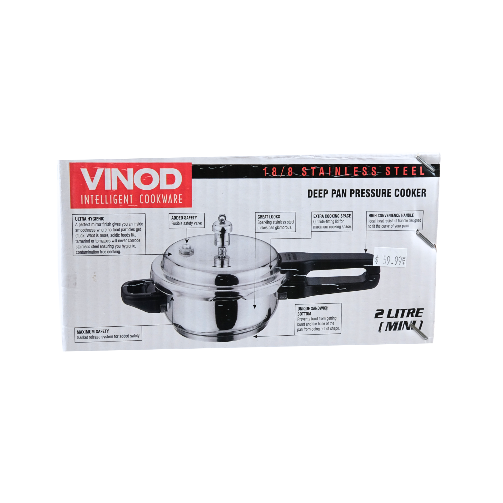 Vinod Stainless Steel Pressure Pan 2L