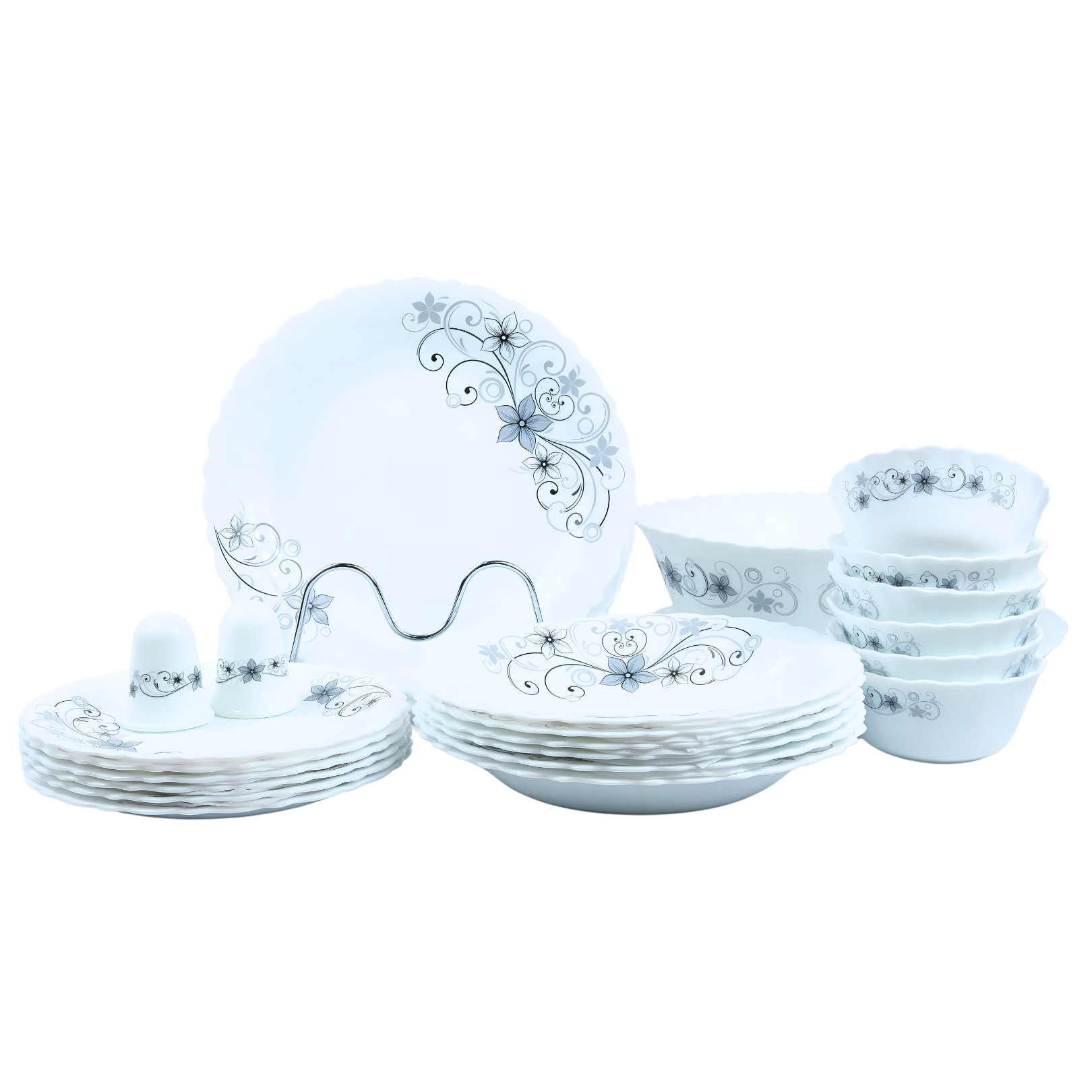 Victoria Grey Flower 10 oz Bowl