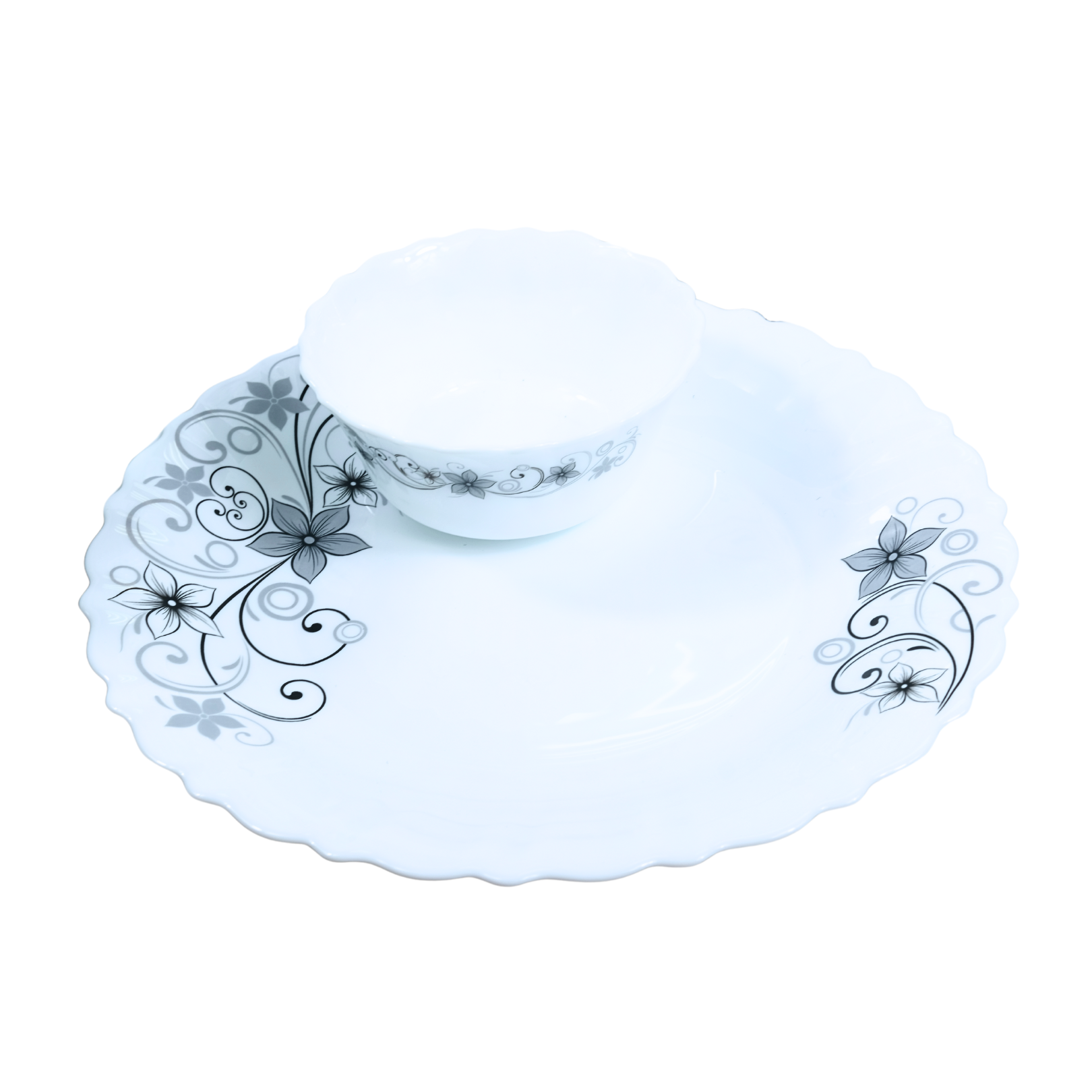Victoria Grey Flower 10 oz Bowl