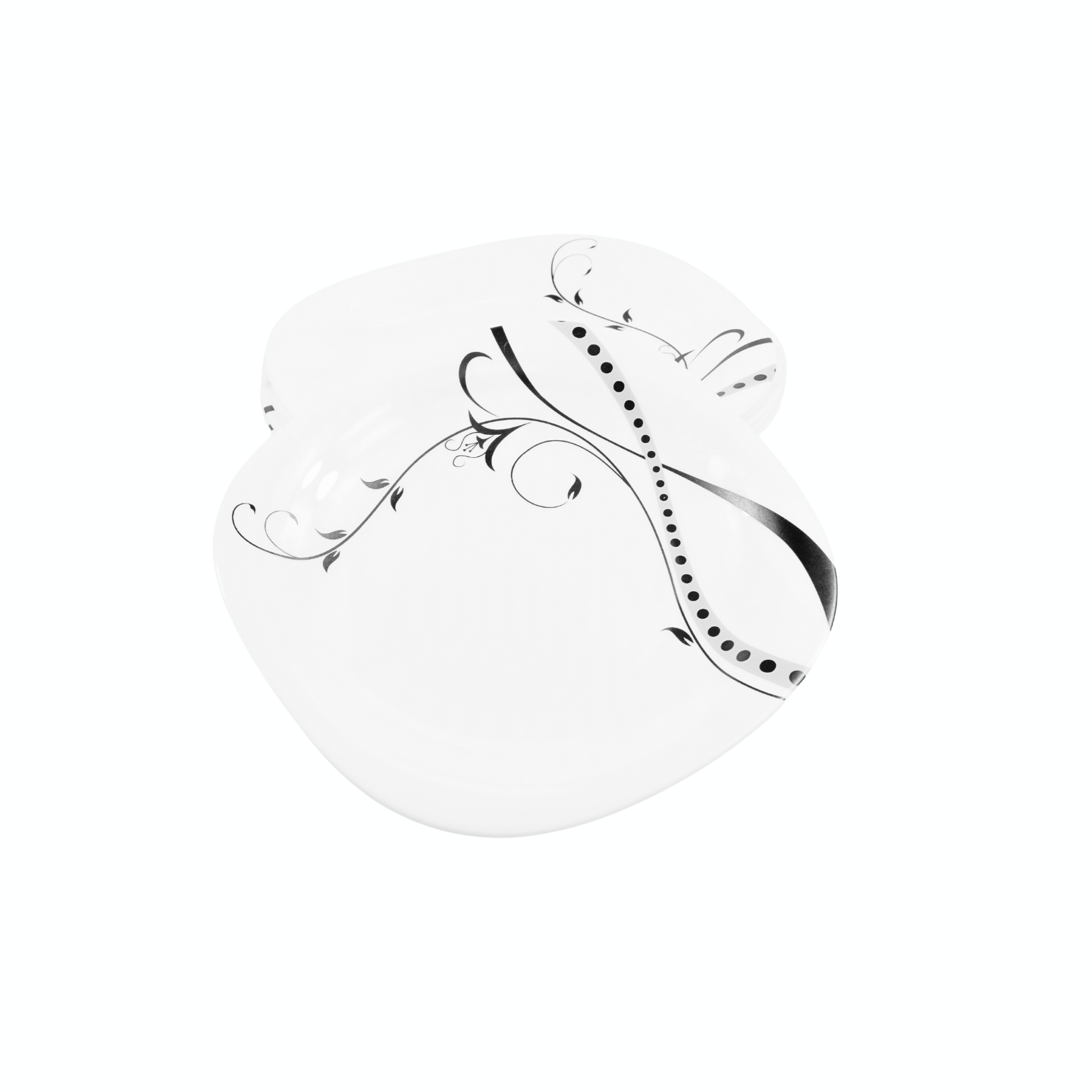 Victoria Black Vines 19cm Square Lunch Plate