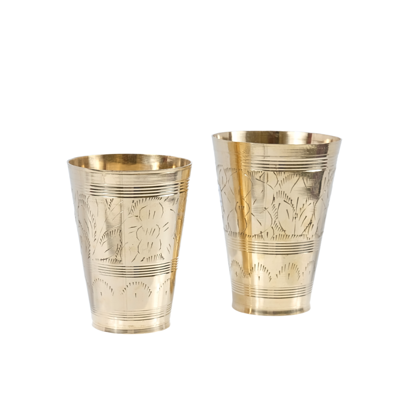 Indian Roots 16oz Brass Glass