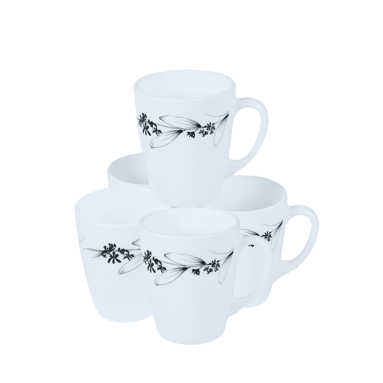 Victoria Black Flower 10oz Cup