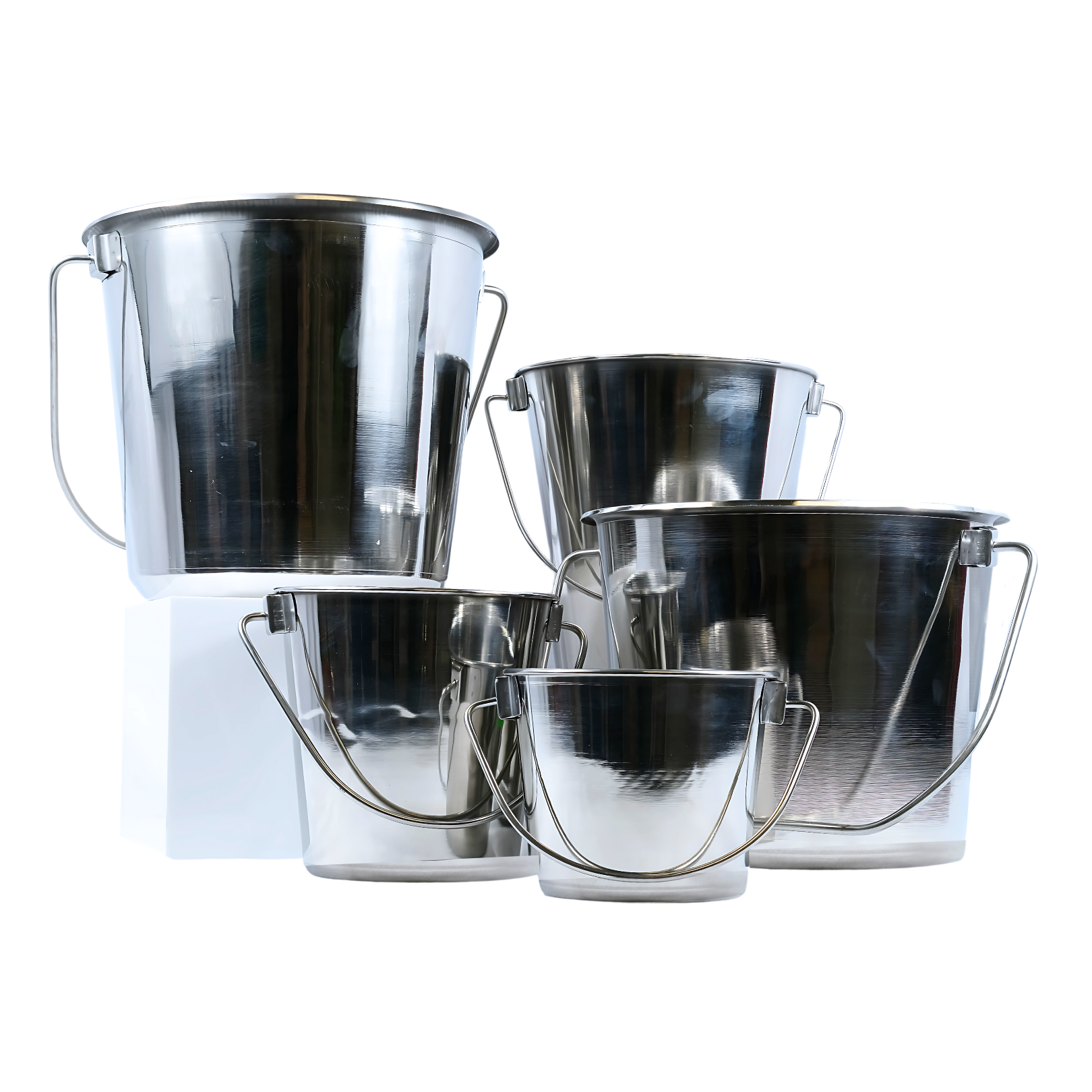 Vinod Stainless Steel Bucket With Handle 1L