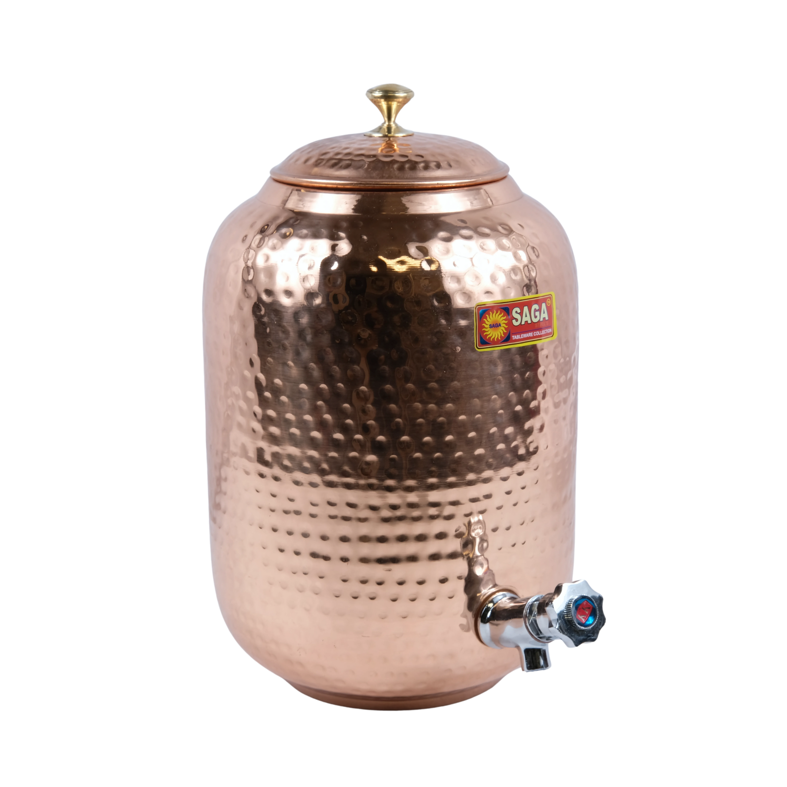 Saga 8L Copper Hammered Water Tank Matka