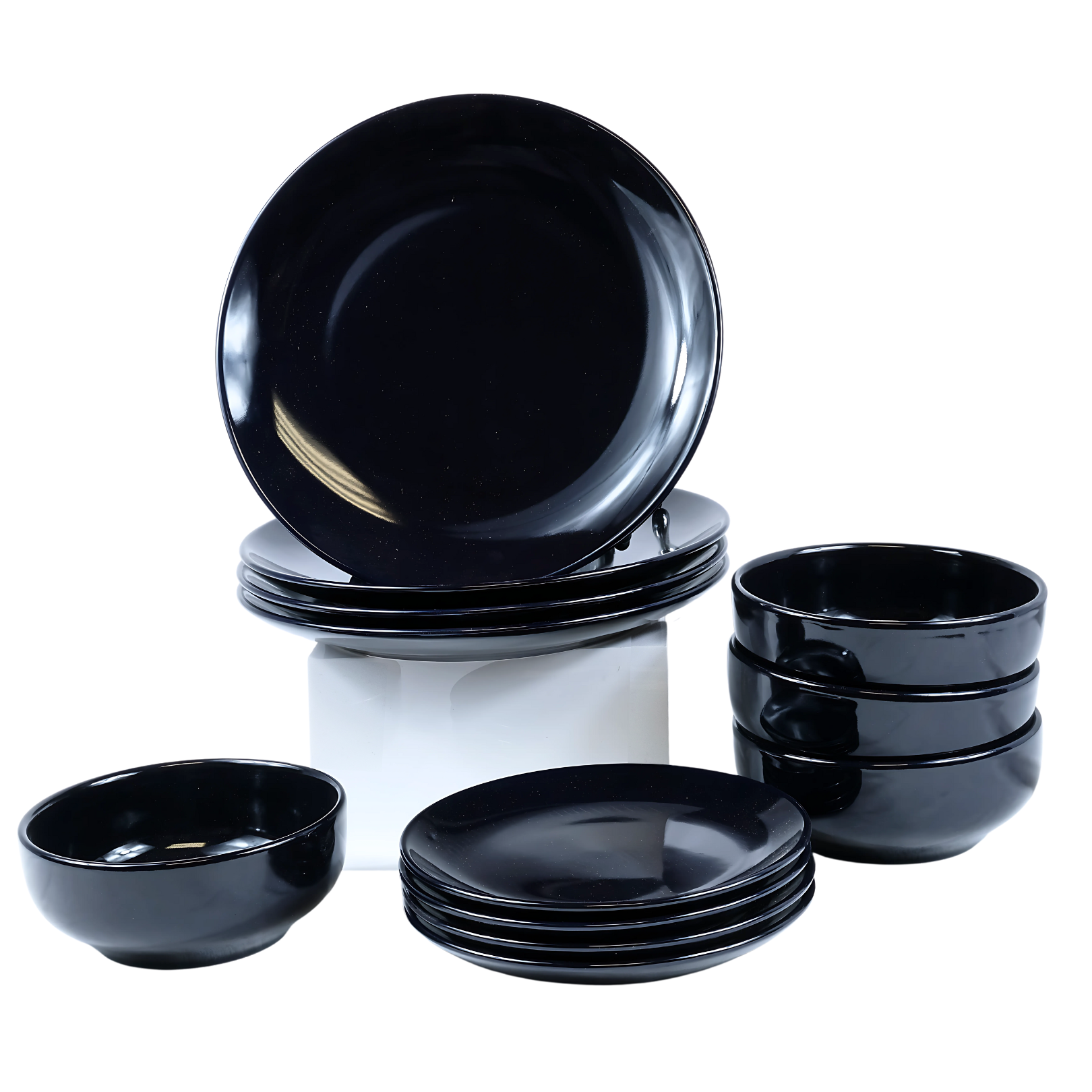 Mainstays 12pc Dark Blue Stoneware Dinnerware