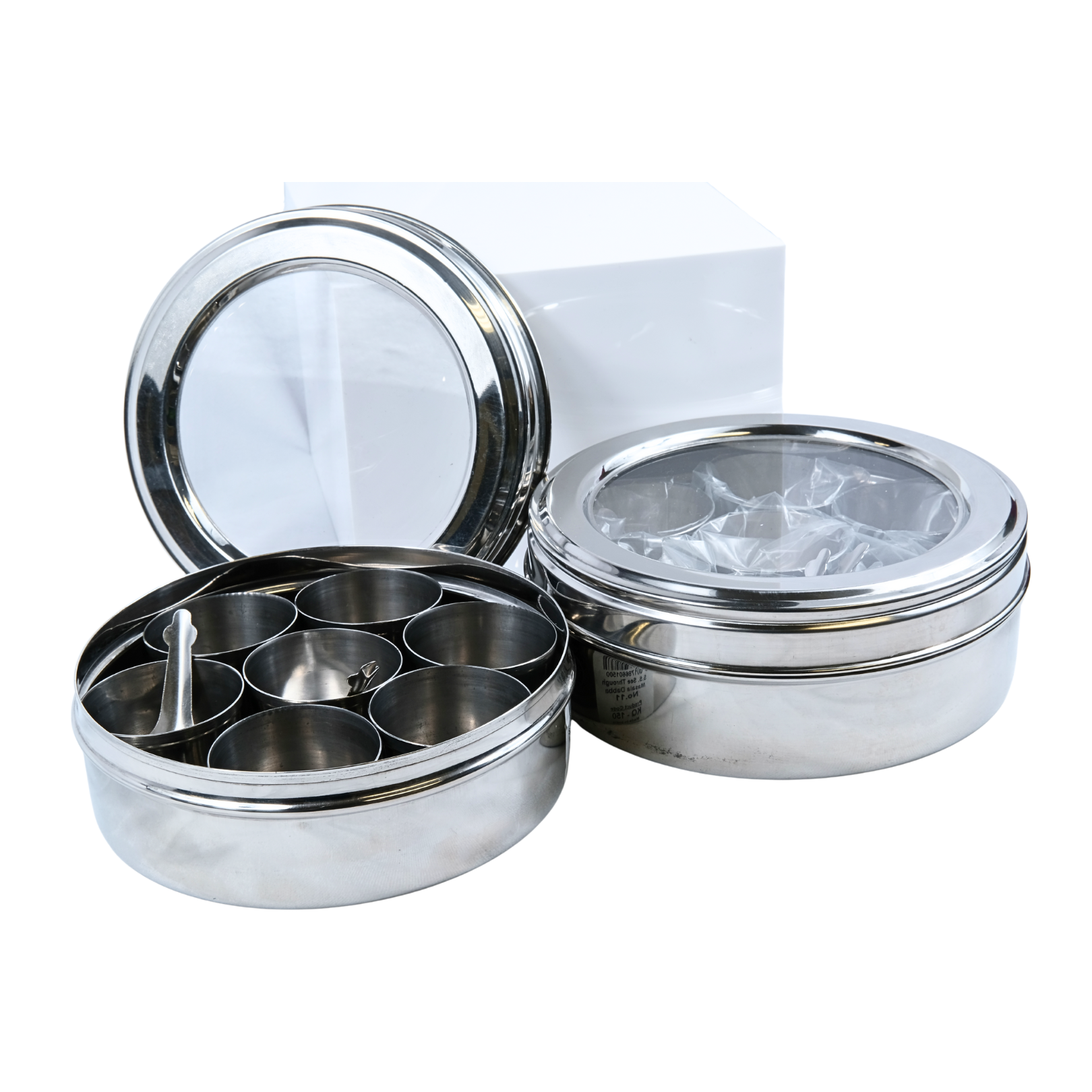 KQ Stainless Steel 7ection See Through Spice Organizer (19cm)
