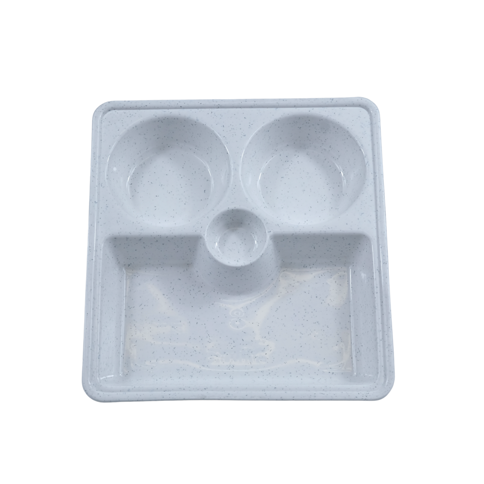 Daawat Well 4 Sectional Melamine Plate - White