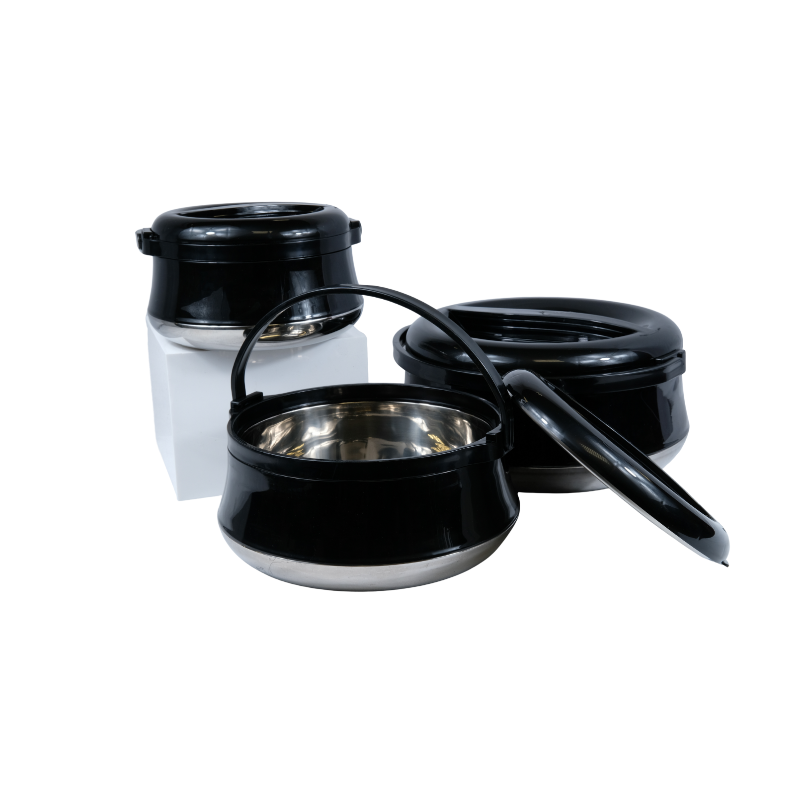 3pc  Stainless Steel Insulated Hotcases 2.5L, 4.5L, 6.5L