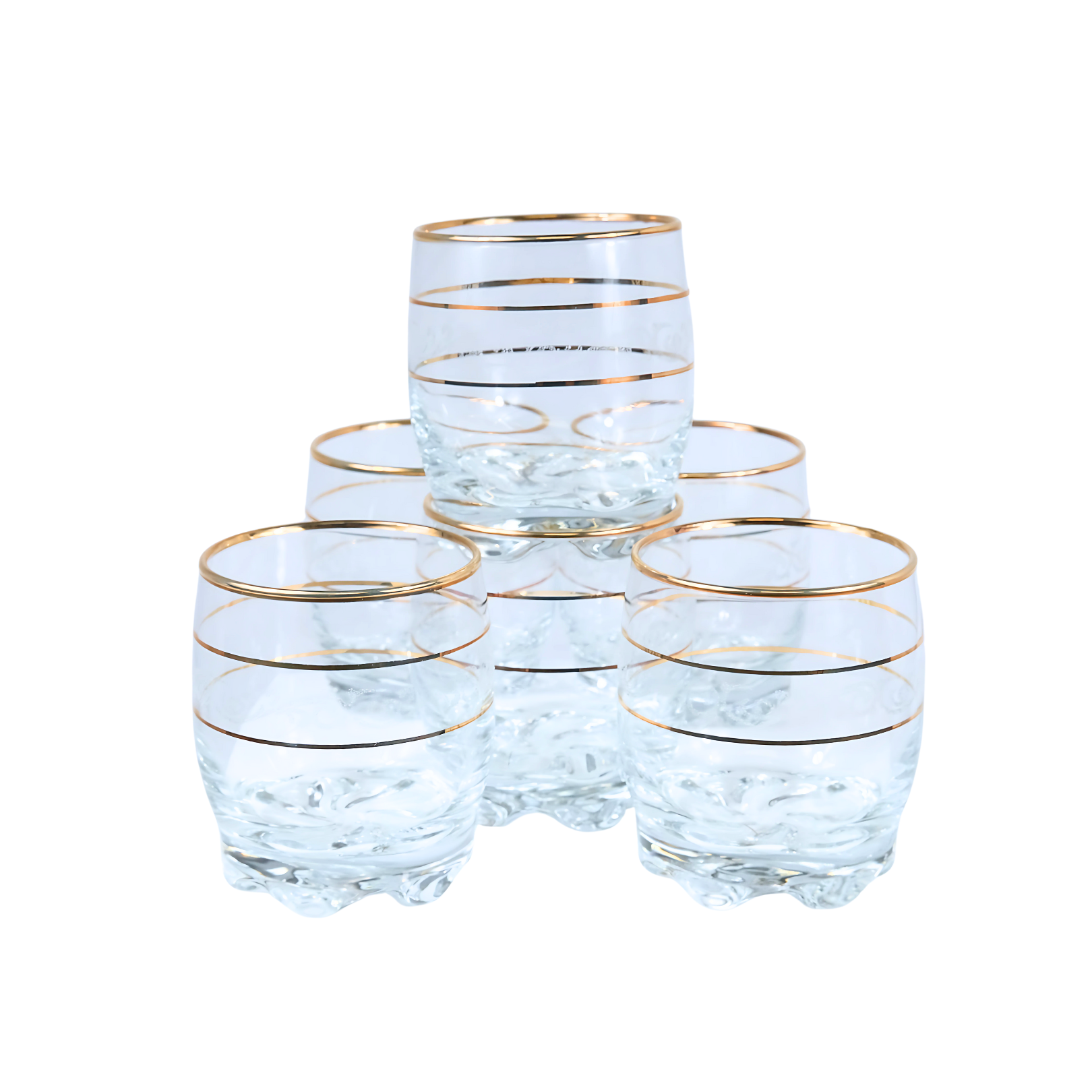 Lav Gold Rim Glass Set (6pc)